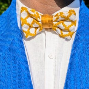 Nœud Papillon Kente Jaune et Blanc - Royalty