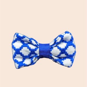 Nœud Papillon Kente Bleu et Blanc - Wealthy