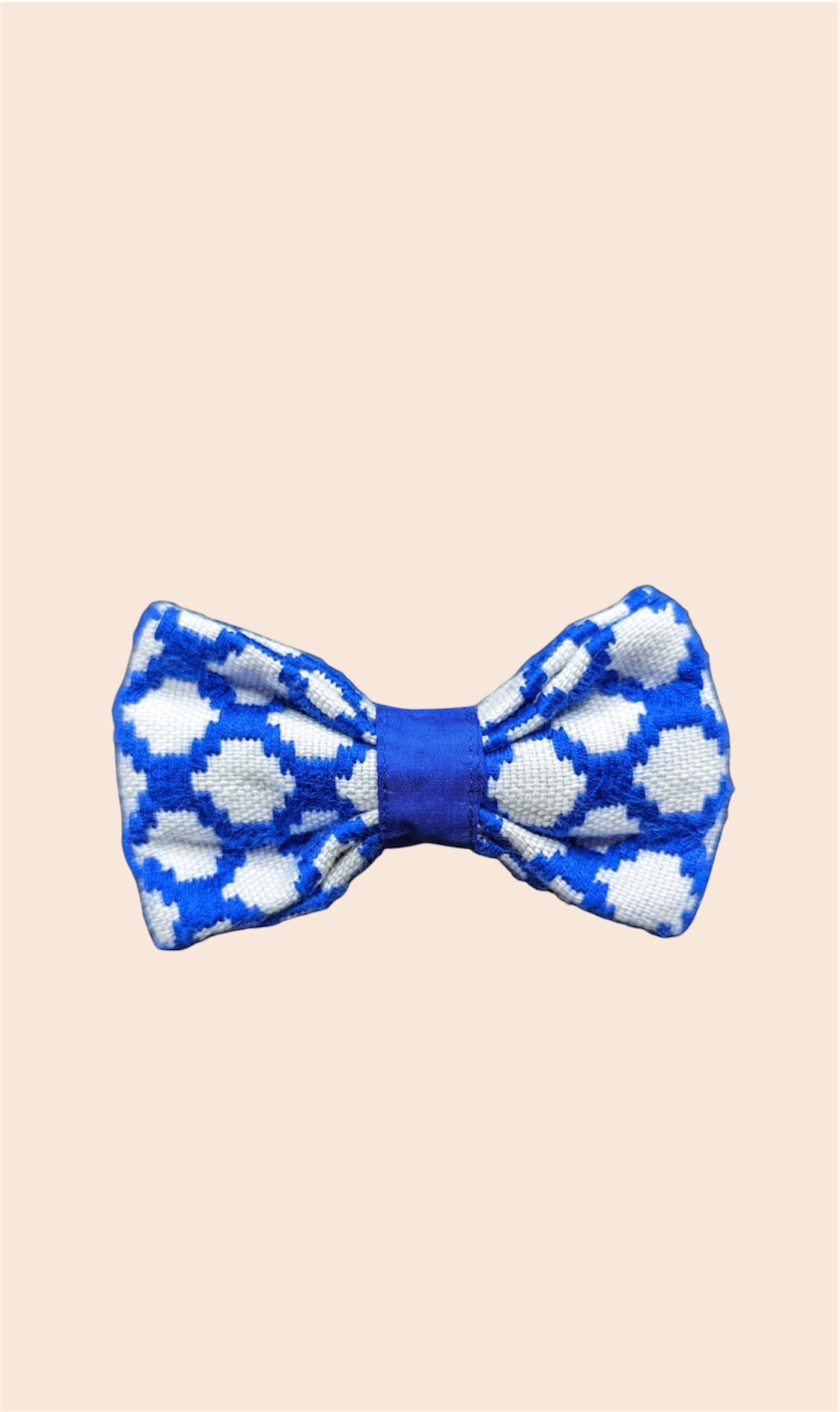 Nœud papillon bleu idéal pour mariage made in france en kente