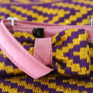 nœud papillon original violet et jaune Kentemust