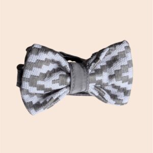 Nœud Papillon Kente Gris et Blanc - Moony