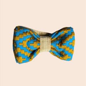 Nœud Papillon Kente Or et Turquoise – Golden Turquoise