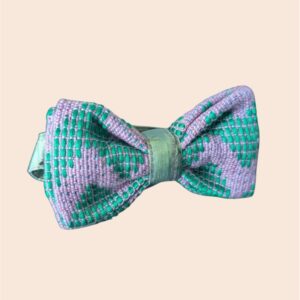 Nœud Papillon Kente Vert et Rose – Pinky Nature