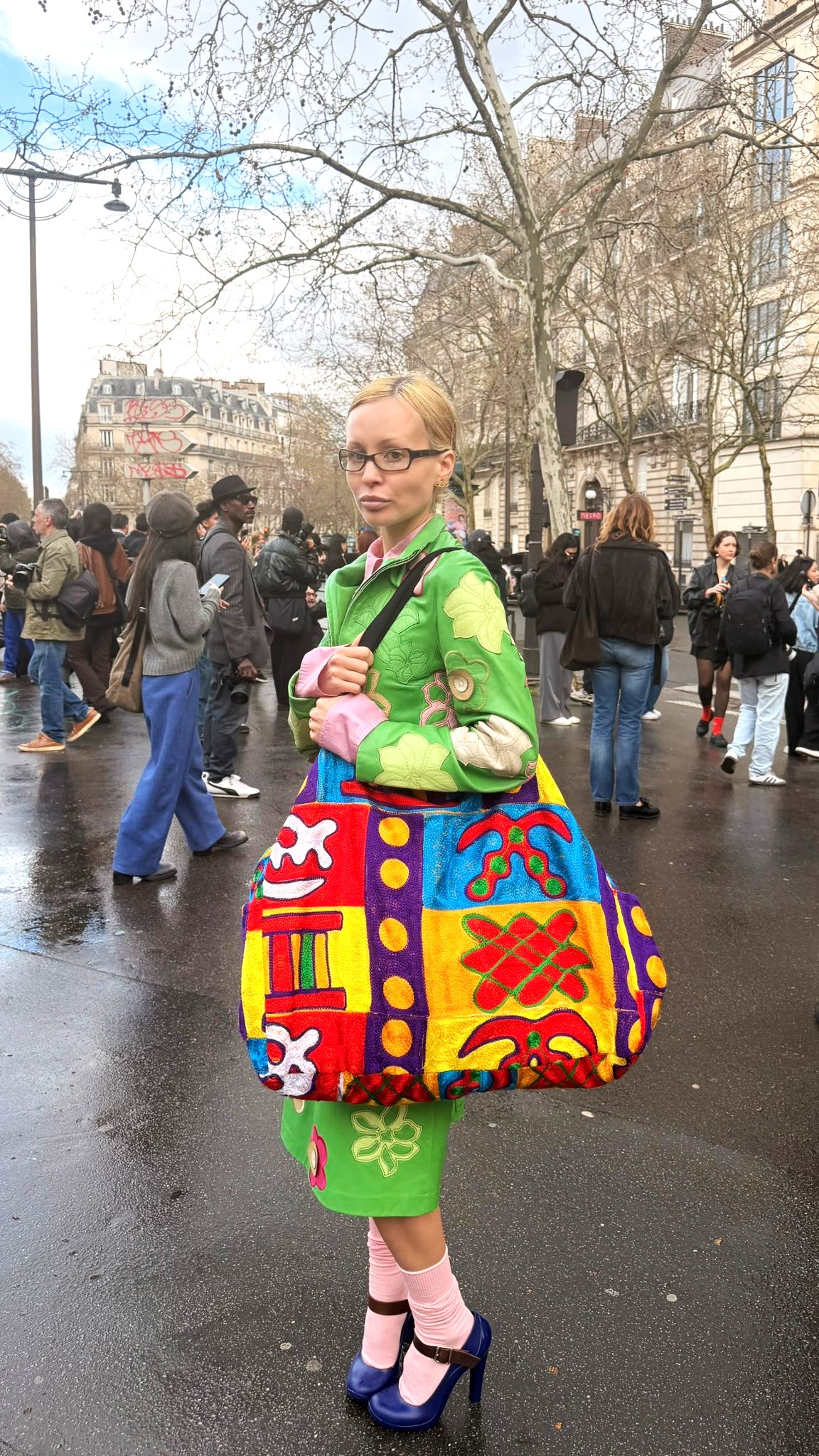 Totebag xxl kentemust brodé