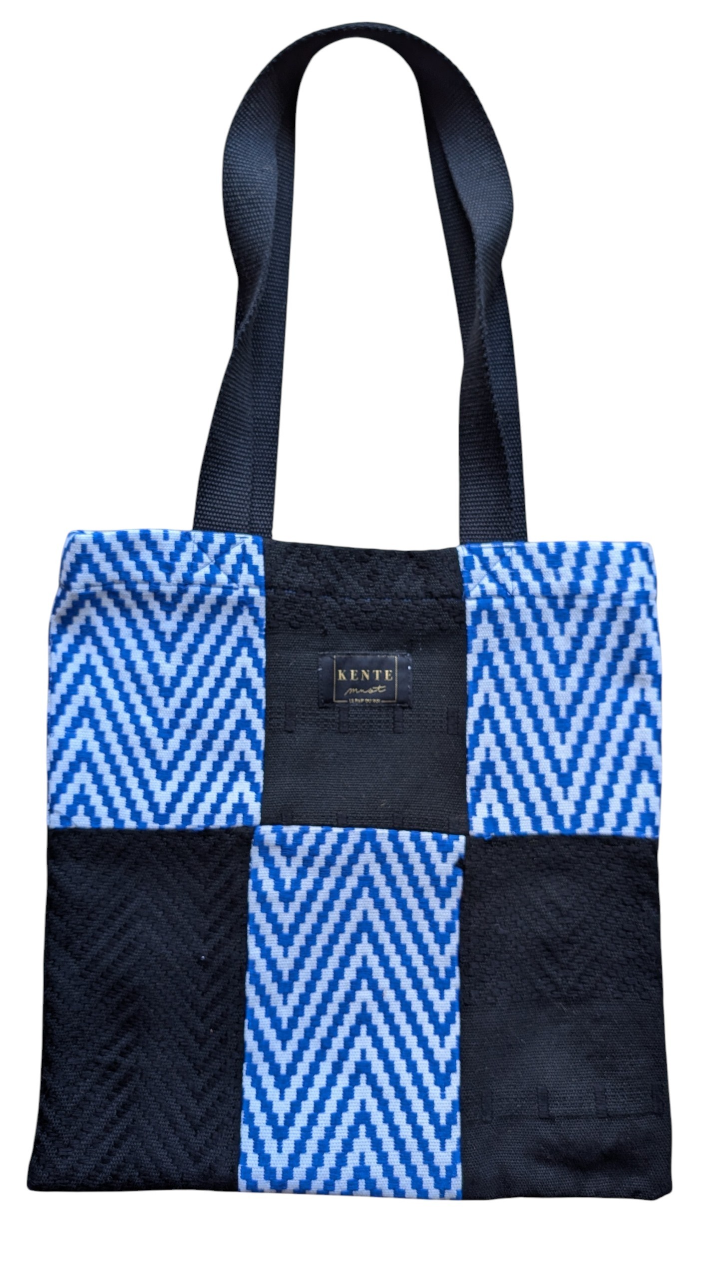 Sac kentemust blue ocean - kente noir et bleu