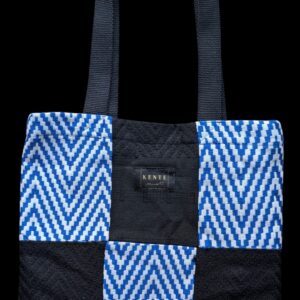 Totebag Kente Noir et Bleu - Blue Ocean